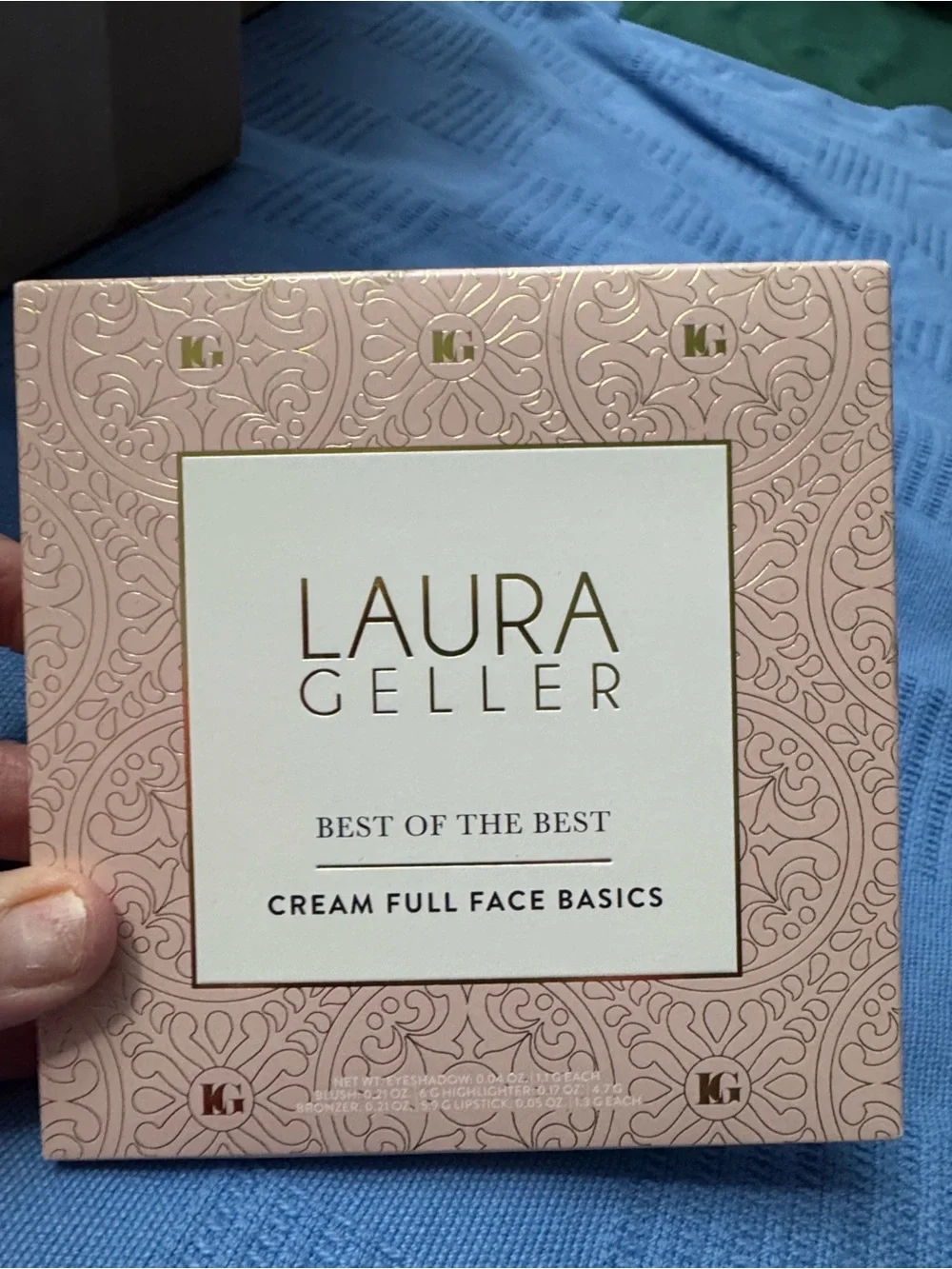 New Laura Geller Set Full Face Basics Palette W/ 2 Brushes
